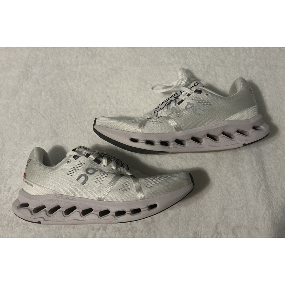 On Cloudsurfer Men's Road Running Shoes Size 6.5 White Frost Sneakers